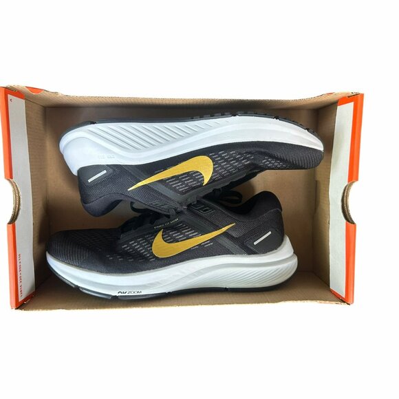 ❤️❤️Nike Air Zoom Structure 24 Sz 7.5 Womens Shoes Running Black Gold DA8570-003 - Picture 9 of 13